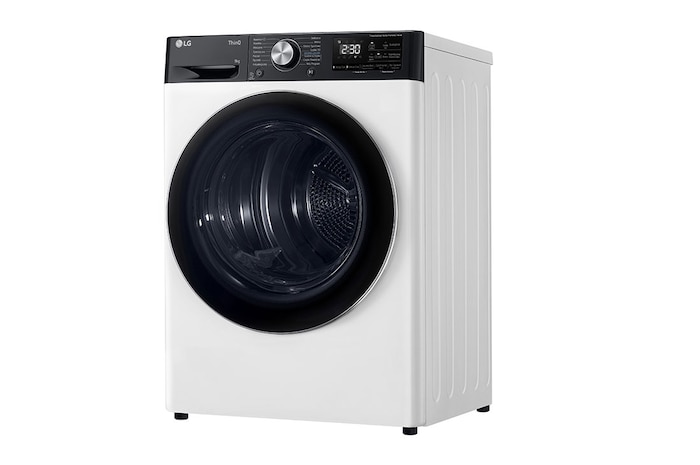LG Suszarka LG Vivace | biała | 9 kg | ThinQ | DUAL Inverter Heat Pump™ | Automatyczne czyszczenie skraplacza | RH90V9LV2N, RH90V9LV2N