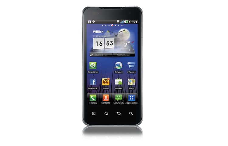 Smartphone LG P990 Swift 2X LG Swift 2X P990 - widok z przodu