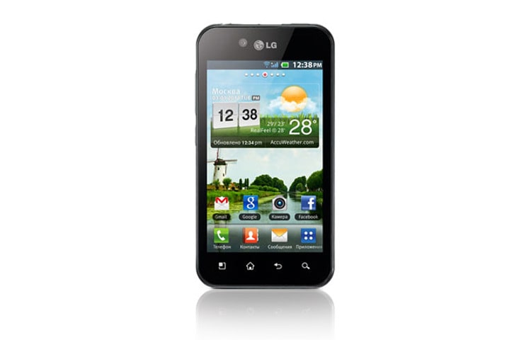 Telefon komórkowy LG Swift BLACK LG Swift BLACK P970 - widok z przodu