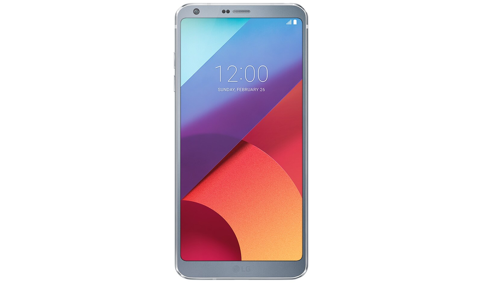 LG G6 Ice Platinum G6 - widok z przodu