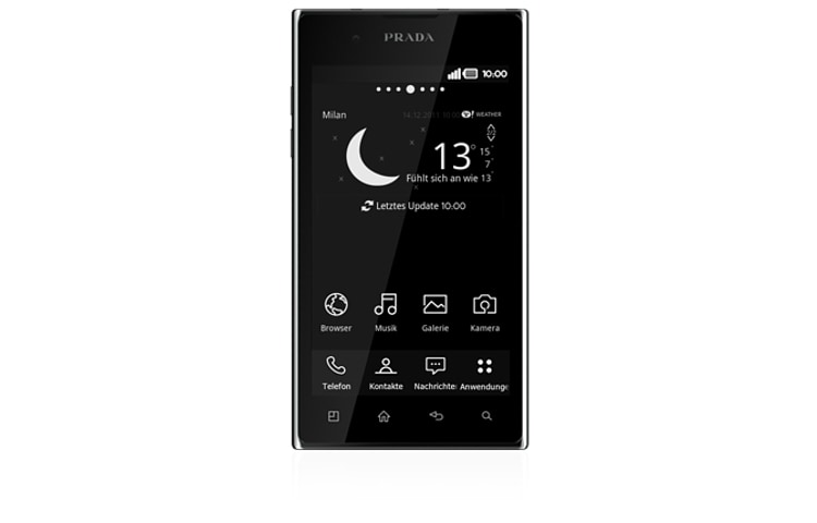 Najnowsze osiągnięcie pod względem wzornictwa i funkcjonalności! telefon PRADA 3.0 od LG - widok z przodu