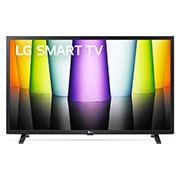 Widok z przodu telewizora LG Full HD z obrazem wypełniającym i logo produktu