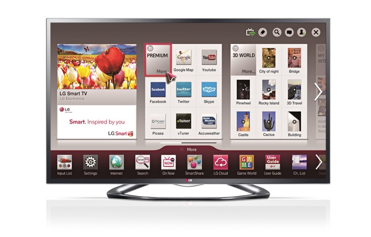 42&#34; eksluzywnie zaprojektowany telewizor Cinema 3D Smart TV 42LA641S - widok z przodu