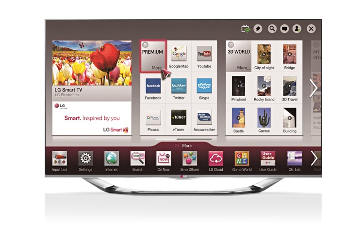 47&#34; eksluzywnie zaprojektowany telewizor Cinema 3D Smart TV 47LA691S - widok z przodu