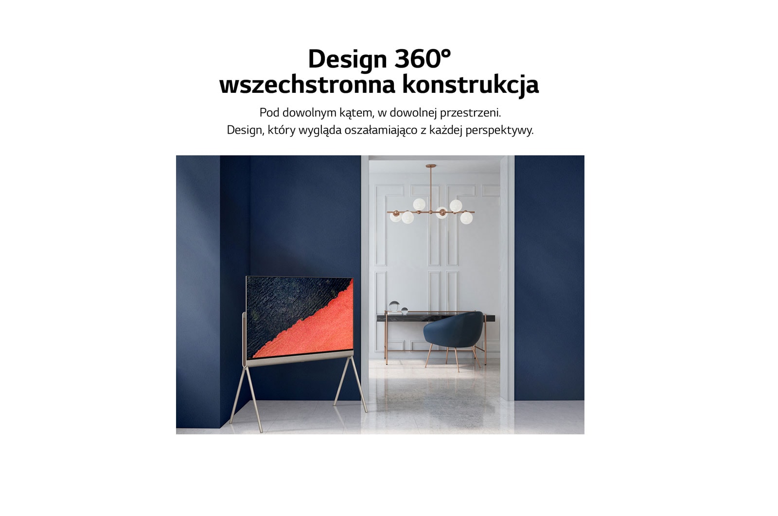 LG Telewizor Lifestyle LG 42" OLED evo 4K | Kolekcja Objet Pose, LX1, 42LX1Q6LA