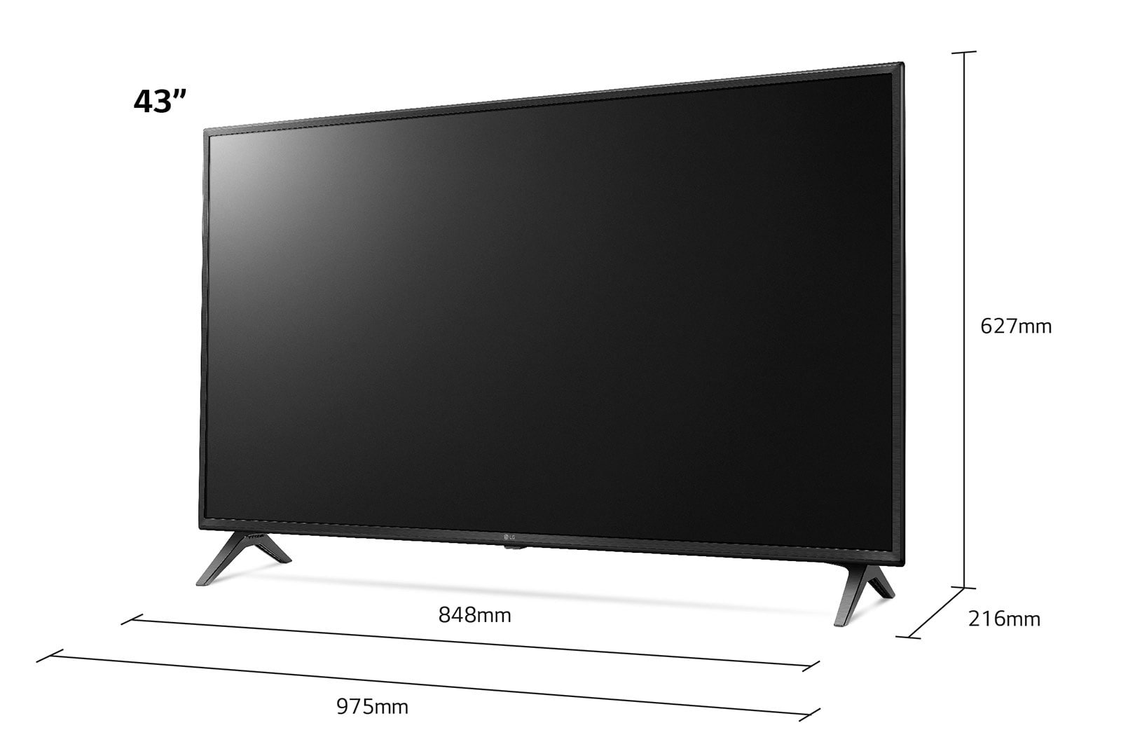 LG Telewizor LG 43” UHD 4K 2020 AI TV ze sztuczną inteligencją, DVB-T2, 43UN7100, 43UN71003LB