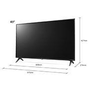 LG Telewizor LG 43” UHD 4K 2020 AI TV ze sztuczną inteligencją, DVB-T2, 43UN7100, 43UN71003LB