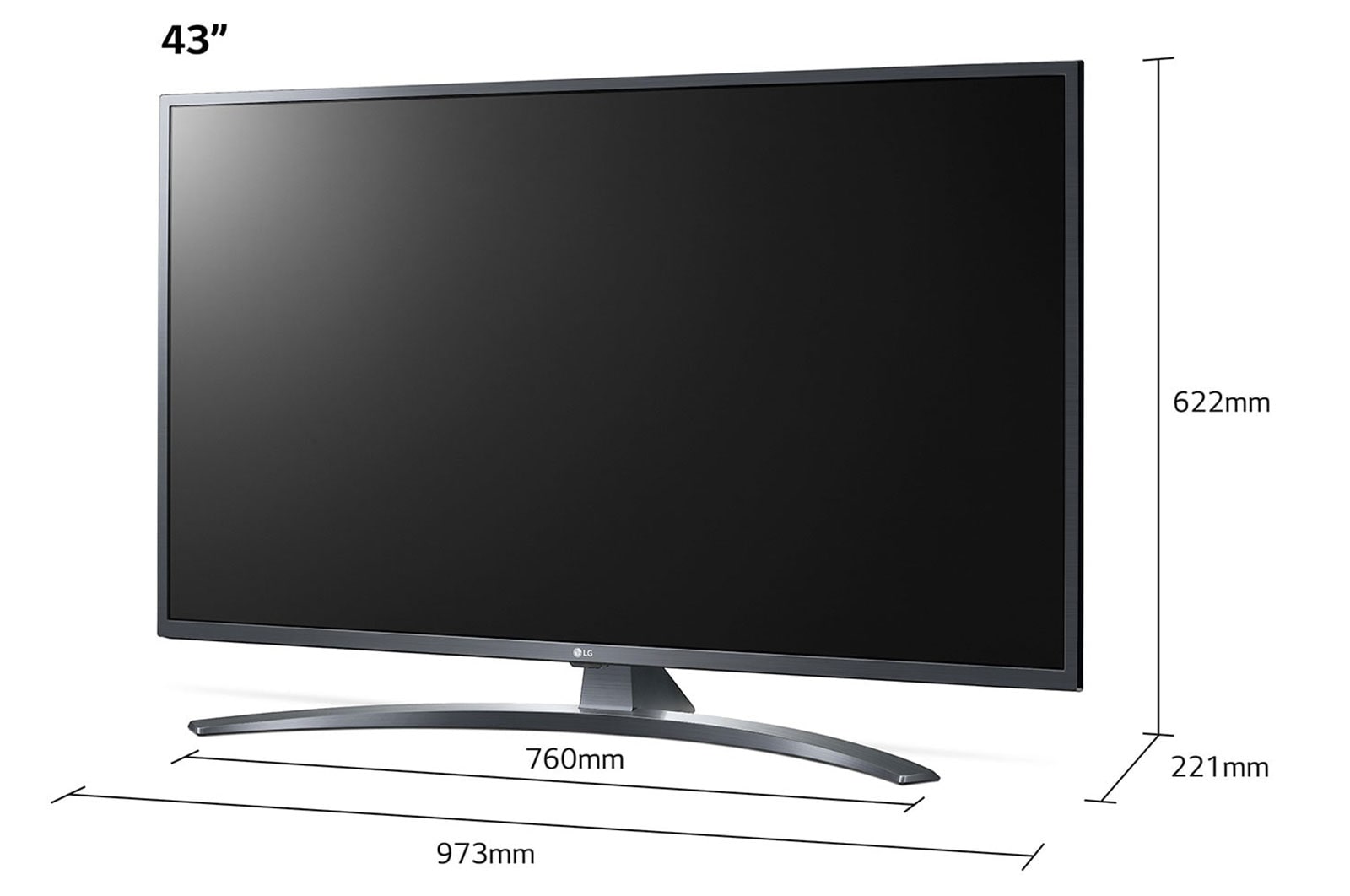 LG Telewizor LG 43” UHD 4K 2020 AI TV ze sztuczną inteligencją, DVB-T2, 43UN7400, 43UN74003LB