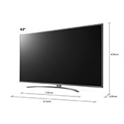 LG Telewizor LG 43” UHD 4K 2020 AI TV ze sztuczną inteligencją 43UN8100, 43UN81003LB