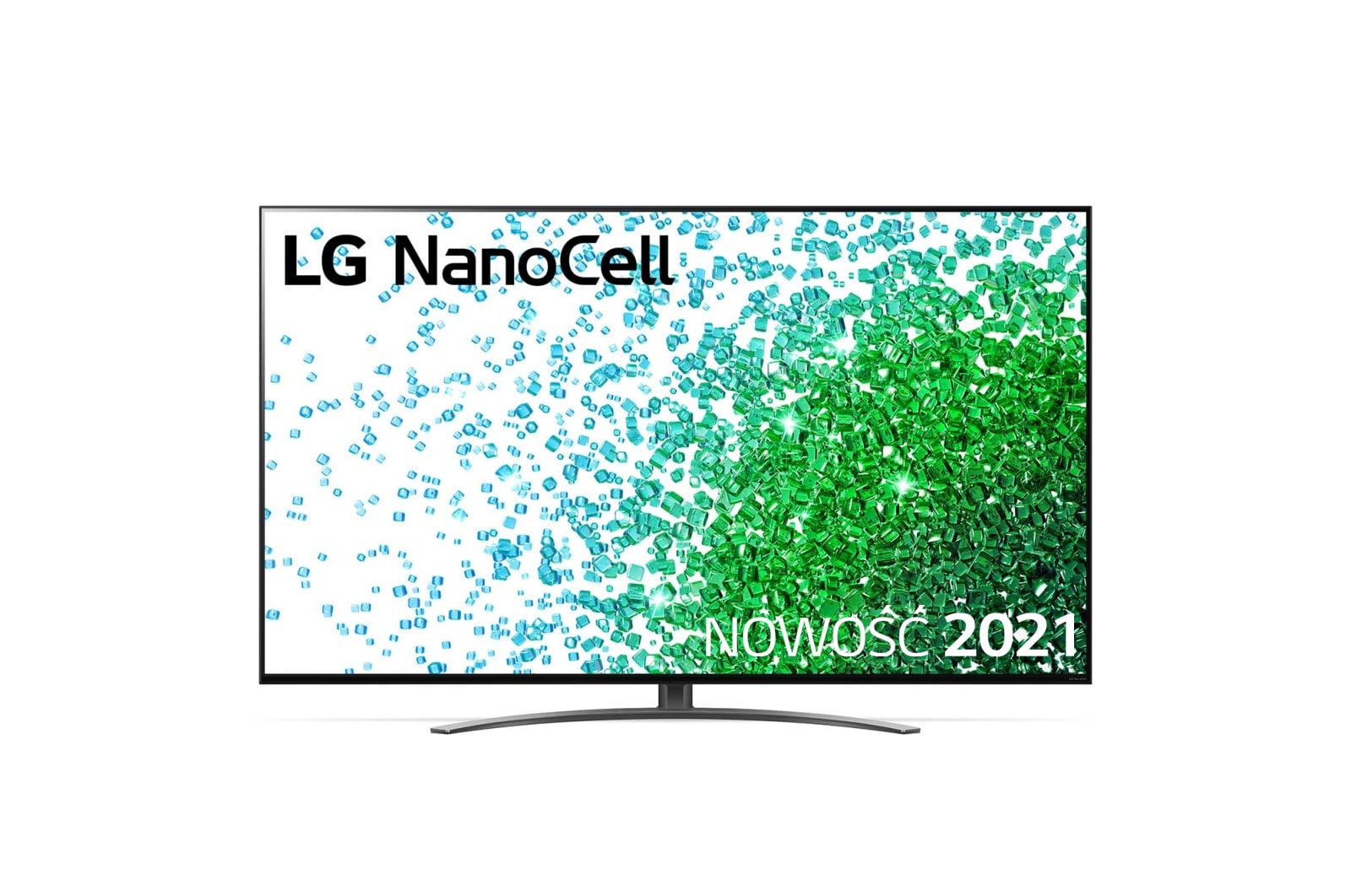 Telewizor LG 50” NanoCell 4K 2021 AI TV ze sztuczną inteligencją, DVB-T2/HEVC, 50NANO81 50NANO813PA - widok z przodu