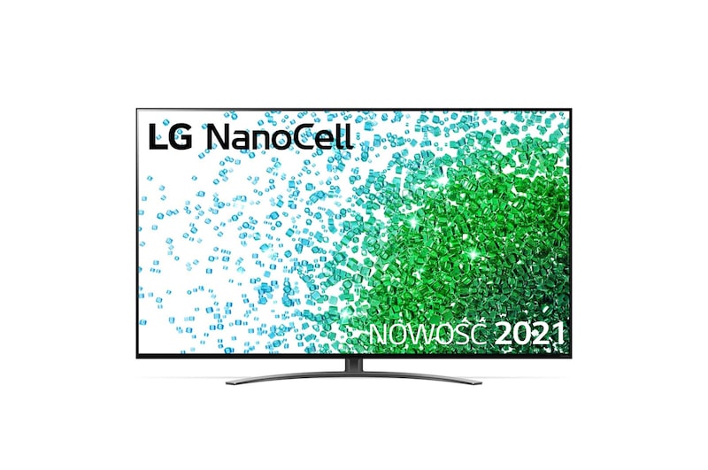 Front view of Telewizor LG 50” NanoCell 4K 2021 AI TV ze sztuczną inteligencją, DVB-T2/HEVC, 50NANO81 50NANO813PA
