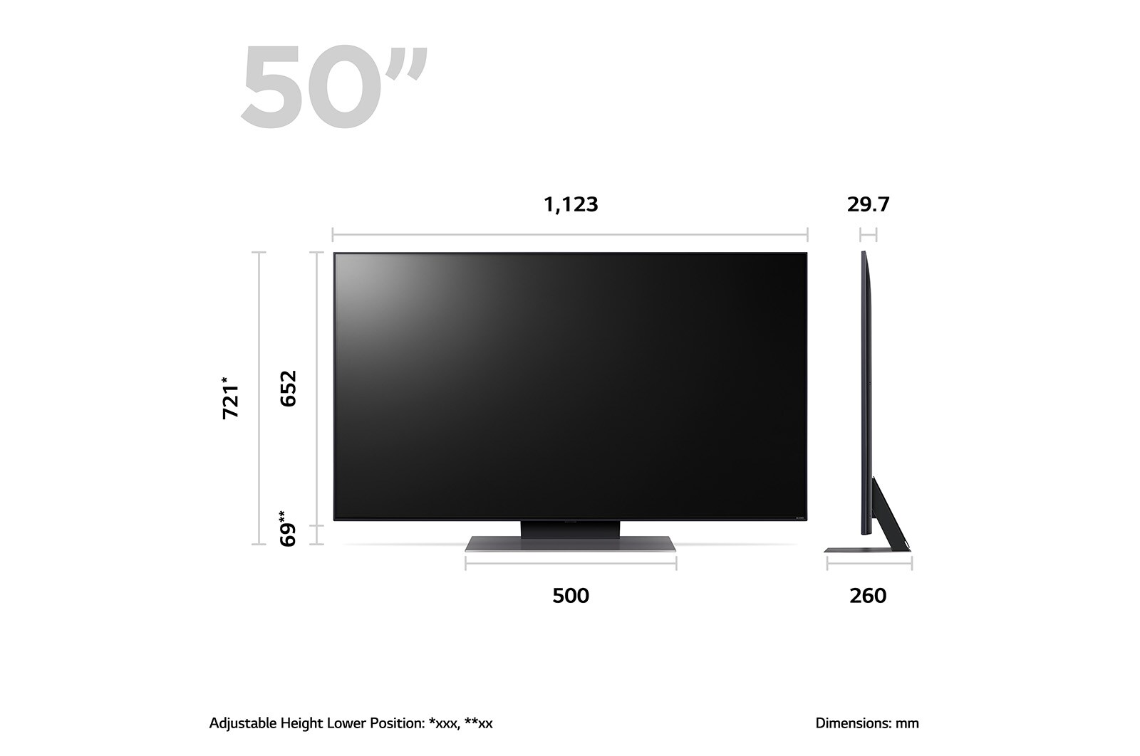 LG Telewizor LG 50” QNED 4K Smart TV ze sztuczną inteligencją, 50QNED81, 50QNED813RE