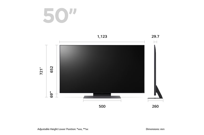 LG Telewizor LG 50” QNED 4K Smart TV ze sztuczną inteligencją, 50QNED81, 50QNED813RE