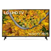 Telewizor LG 50” UHD 4K 2021 AI TV ze sztuczną inteligencją, DVB-T2/HEVC, 50UP7500 50UP75003LF - widok z przodu