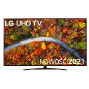  Telewizor LG 50” UHD 4K 2021 AI TV ze sztuczną inteligencją, DVB-T2/HEVC, 50UP8100 50UP81003LR - widok z przodu