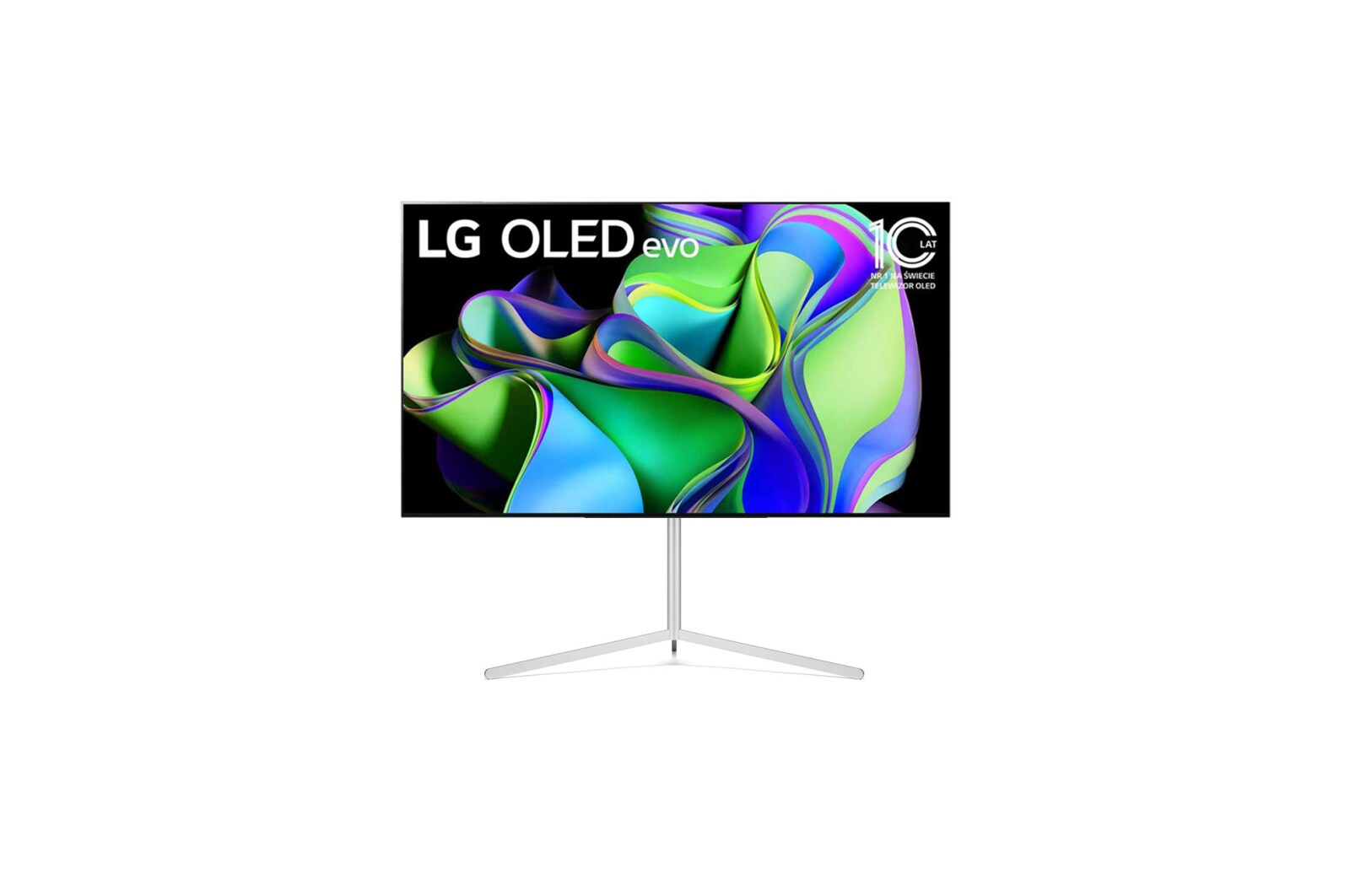 Widok od przodu telewizora LG OLED evo