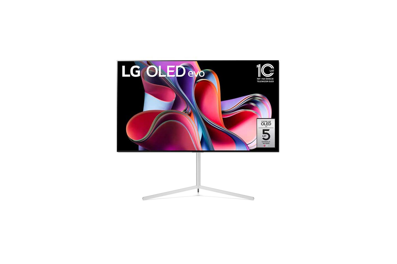 Widok od przodu telewizora LG OLED evo