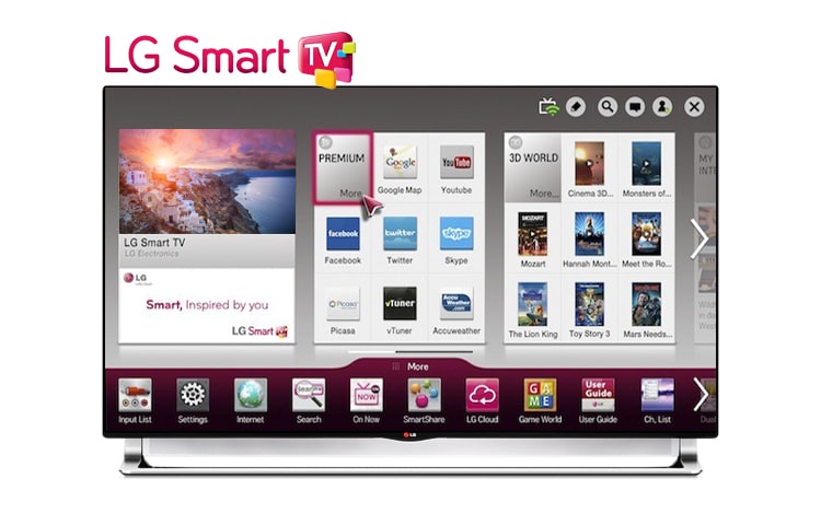 LG 55", 4K ULTRA HD, SMART TV, CINEMA 3D, PANEL IPS, 1000 HZ MCI , 55LA970V