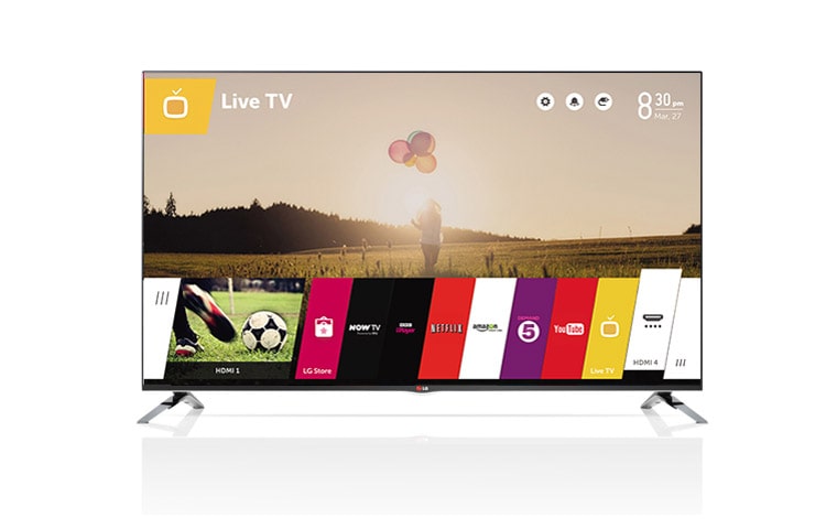 55&#34;, FULL HD 1080P, WEB OS SMART TV, CINEMA 3D, PANEL IPS, 700 HZ MCI  55LB671V - widok z przodu