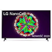 Telewizor LG 55” NanoCell 4K 2020 AI TV ze sztuczną inteligencją 55NANO80 55NANO803NA - widok z przodu
