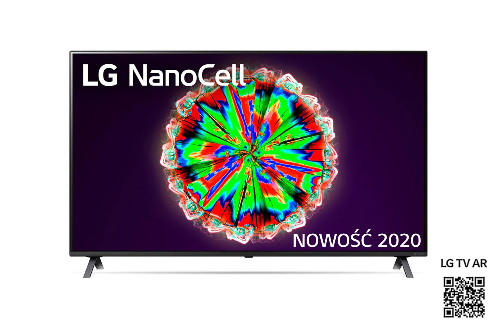 Telewizor LG 55” NanoCell 4K 2020 AI TV ze sztuczną inteligencją 55NANO80 55NANO803NA - widok z przodu