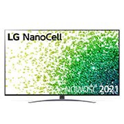 LG 55 collu NanoCell 4K televizors ar α7 procesoru un HGIG režīmu spēlēm, Skats no priekšpuses uz LG NanoCell televizoru, 55NANO883Pb