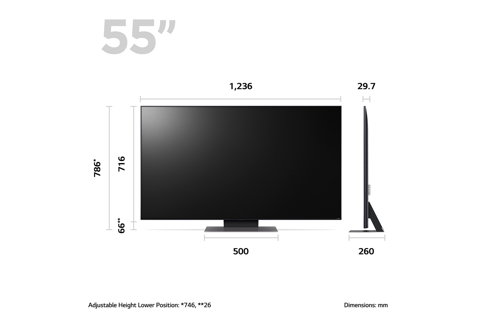 LG Telewizor LG 55” QNED 4K Smart TV ze sztuczną inteligencją, 55QNED82, 55QNED823RE