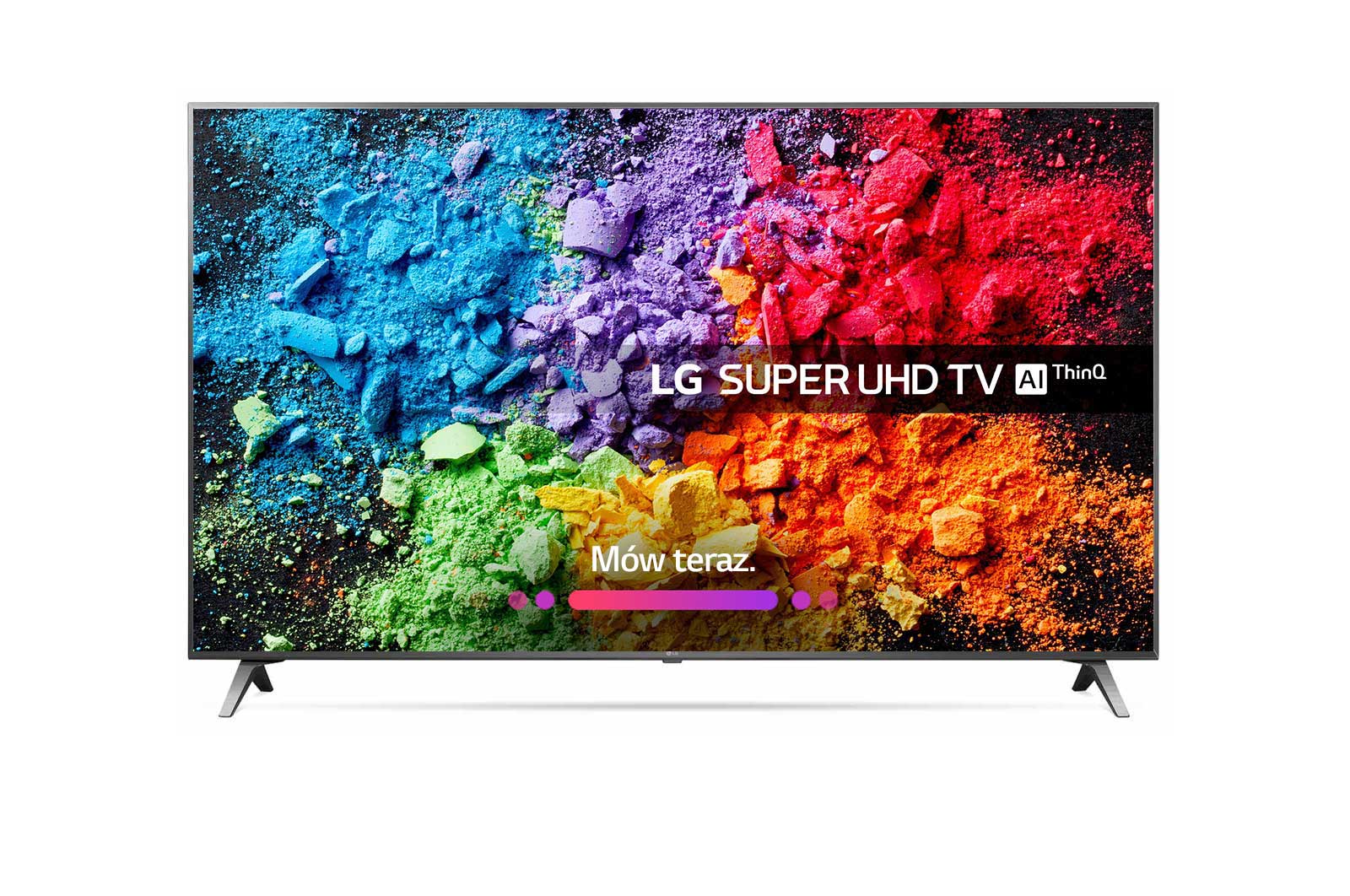 Telewizor LG 55” 4K SUPER UHD Smart TV HDR AI TV ze sztuczną inteligencją 55SK8000 55SK8000PLB - widok z przodu