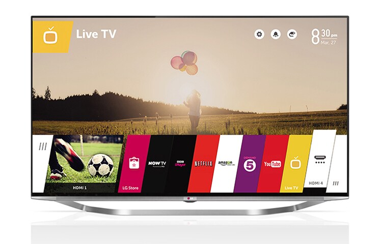 55&#34;, 4K ULTRA HD, WEB OS SMART TV, CINEMA 3D, PANEL IPS, 1250 HZ UCI 55UB950V - widok z przodu
