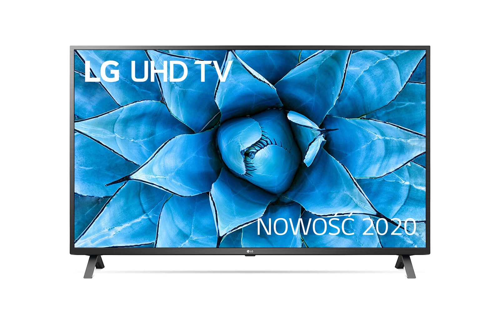 Front view of Telewizor LG 55” UHD 4K 2020 AI TV ze sztuczną inteligencją, DVB-T2, 55UN7300 55UN73003LA
