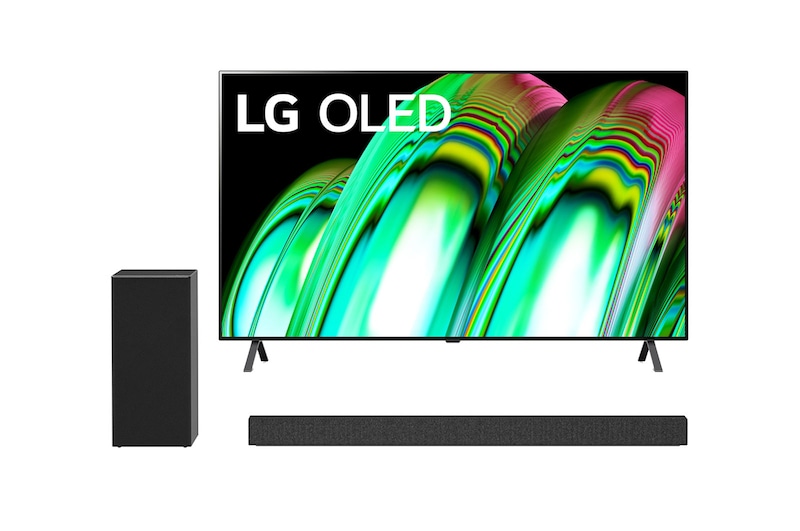 LG Zestaw promocyjny: telewizor 65” OLED 4K OLED65A2 z soundbarem SP8YA, 65A23LA-SP8.BUNDLE
