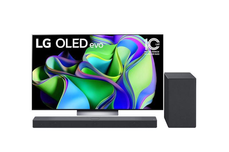 LG Telewizor 65” OLED evo 4K OLED65C3 z soundbarem SC9S, 65C32L-SC9S.BUNDLE
