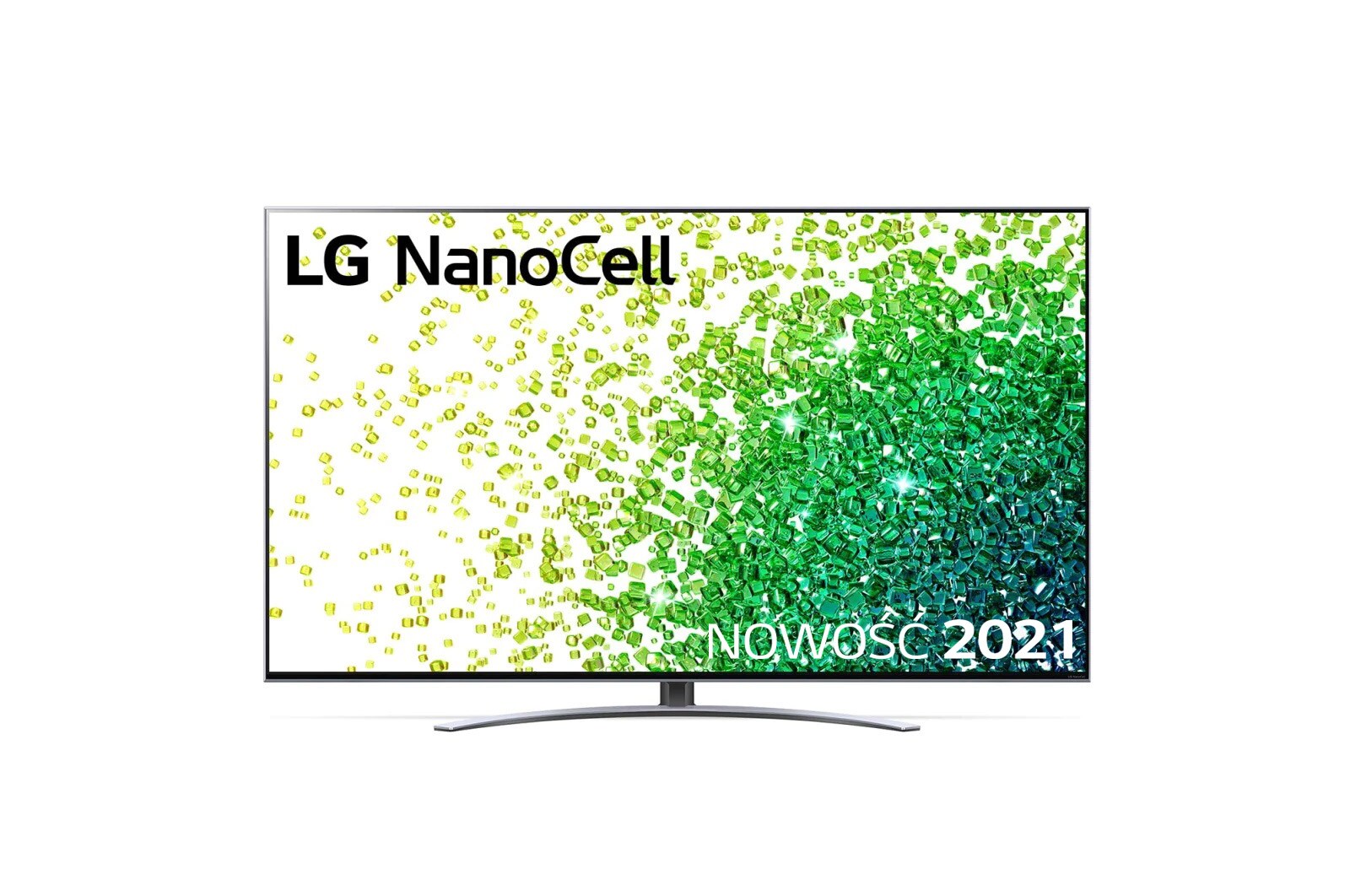  Telewizor LG 65” NanoCell 4K 2021 AI TV ze sztuczną inteligencją, DVB-T2/HEVC, 65NANO88 65NANO883PB - widok z przodu