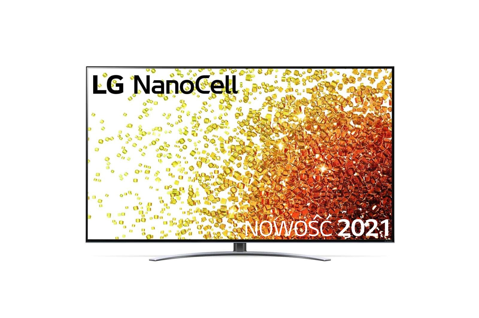 Telewizor LG 65” NanoCell 4K 2021 AI TV ze sztuczną inteligencją, DVB-T2/HEVC, 65NANO92 65NANO923PB - widok z przodu