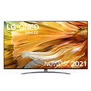 Telewizor LG 65” QNED MiniLED 4K 2021 AI TV ze sztuczną inteligencją, DVB-T2/HEVC, 65QNED91 65QNED913PA - widok z przodu