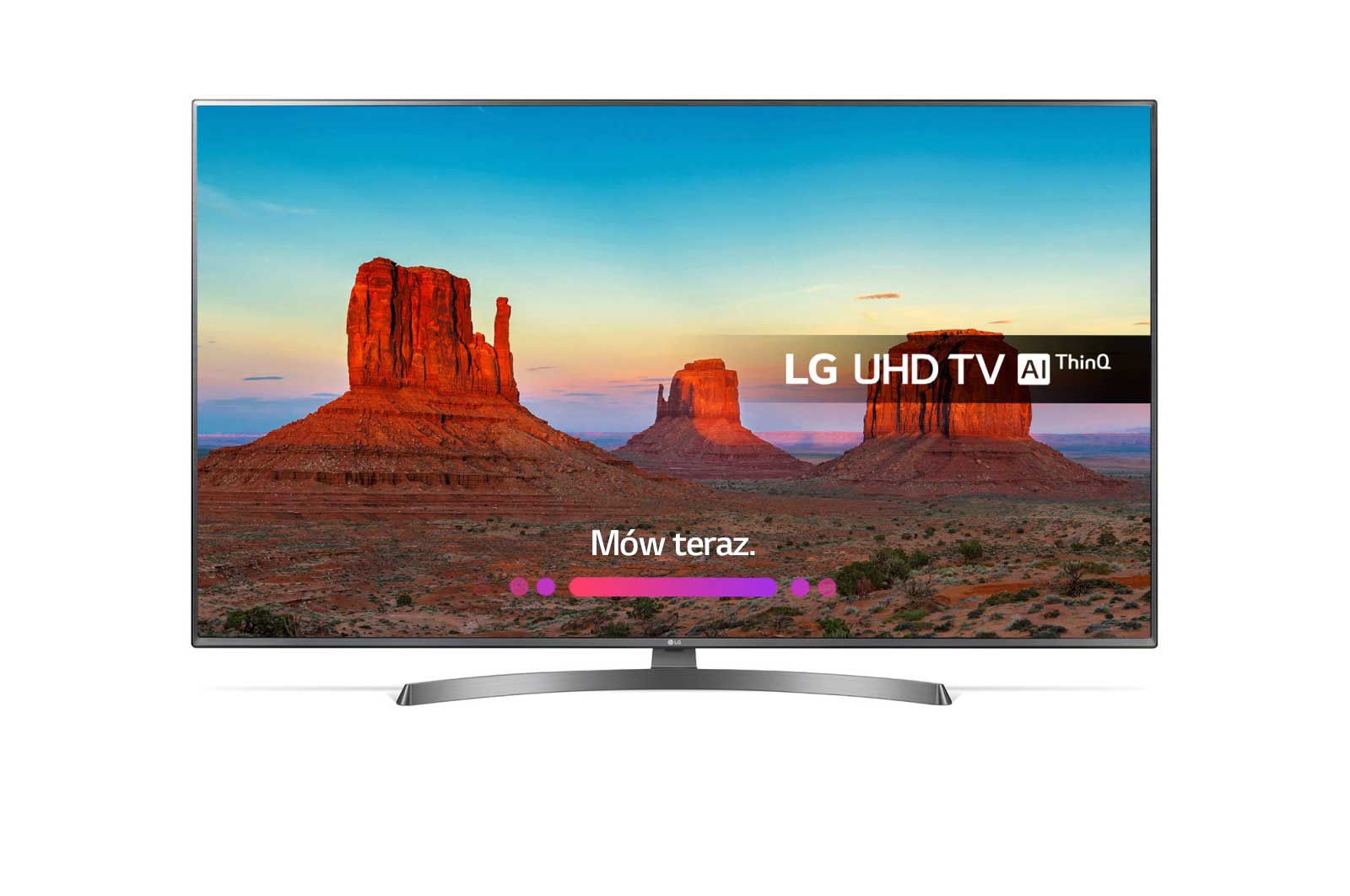 Telewizor LG 65” 4K Smart TV HDR 65UK6750 65UK6750PLD - widok z przodu