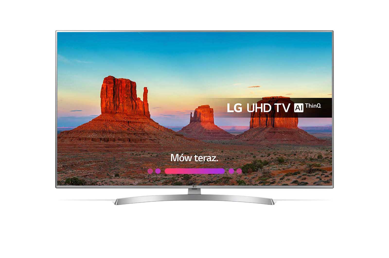 Telewizor LG 65” 4K Smart TV z HDR 65UK6950 65UK6950PLB - widok z przodu