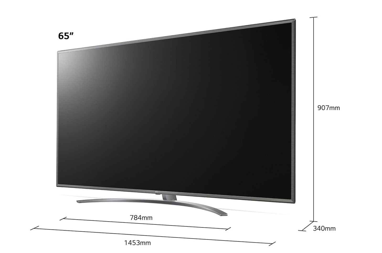 LG Telewizor LG 65” UHD 4K 2020 AI TV ze sztuczną inteligencją, DVB-T2, 65UN8100, 65UN81003LB