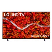Telewizor LG 65” UHD 4K 2021 AI TV ze sztuczną inteligencją, DVB-T2/HEVC, 65UP8000 65UP80003LR - widok z przodu