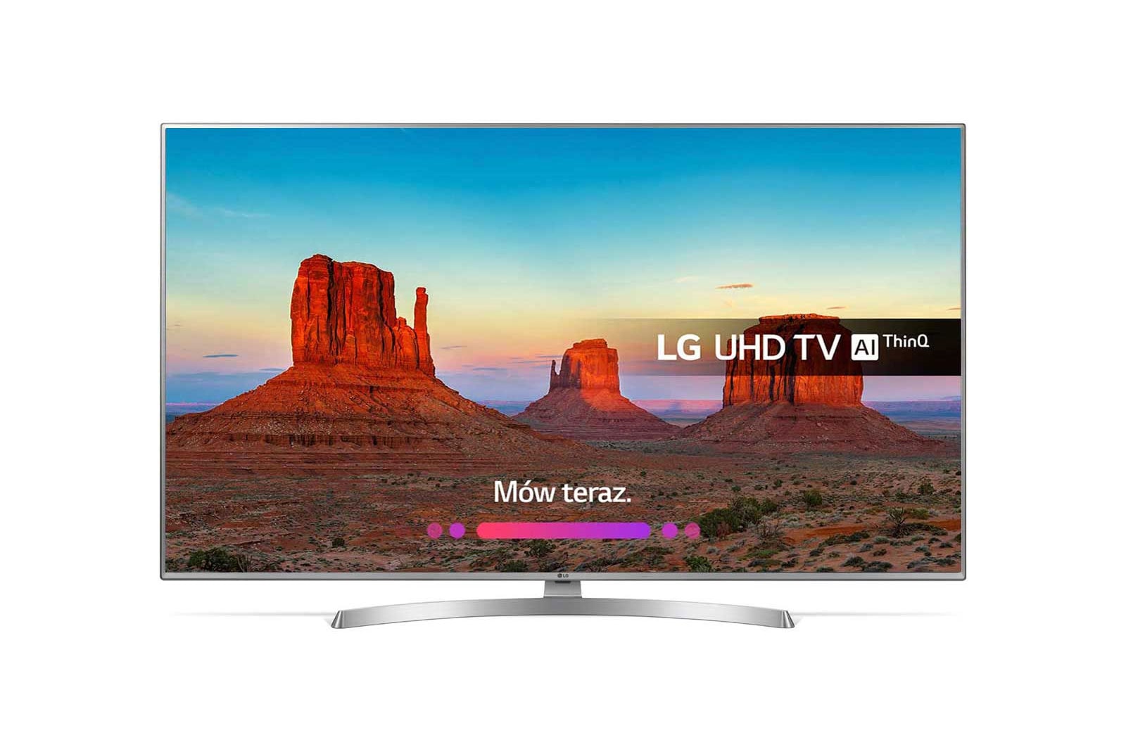 Telewizor LG 70” 4K Smart TV z HDR 70UK6950 70UK6950PLA - widok z przodu