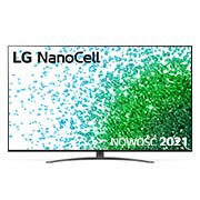 Telewizor LG 75” NanoCell 4K 2021 AI TV ze sztuczną inteligencją, DVB-T2/HEVC, 75NANO81 75NANO813PA - widok z przodu