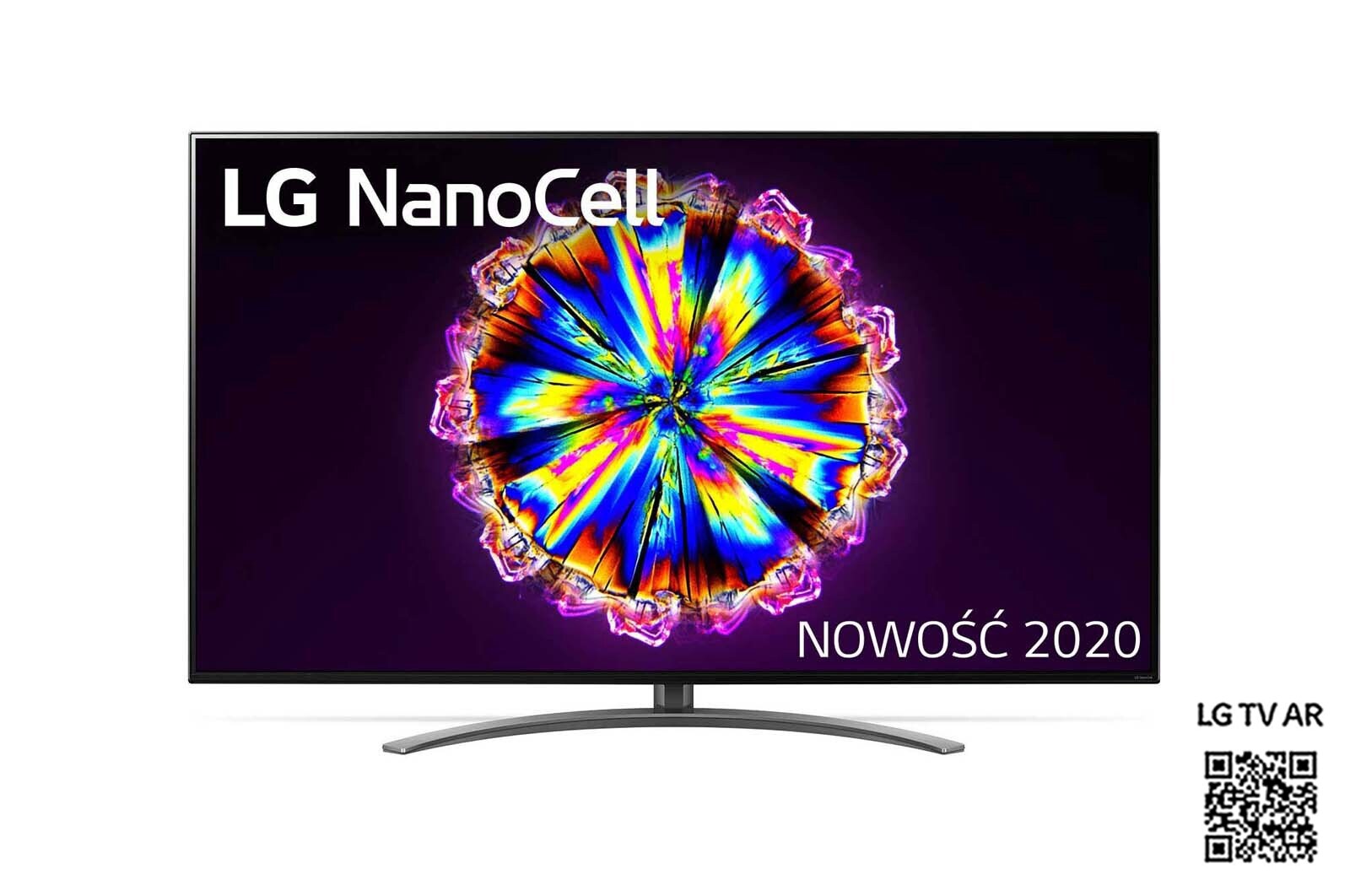 Telewizor LG 75” NanoCell 4K 2020 AI TV ze sztuczną inteligencją 75NANO91 75NANO913NA - widok z przodu
