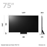 LG Telewizor LG 75” QNED 4K Smart TV ze sztuczną inteligencją, 75QNED82, 75QNED823RE