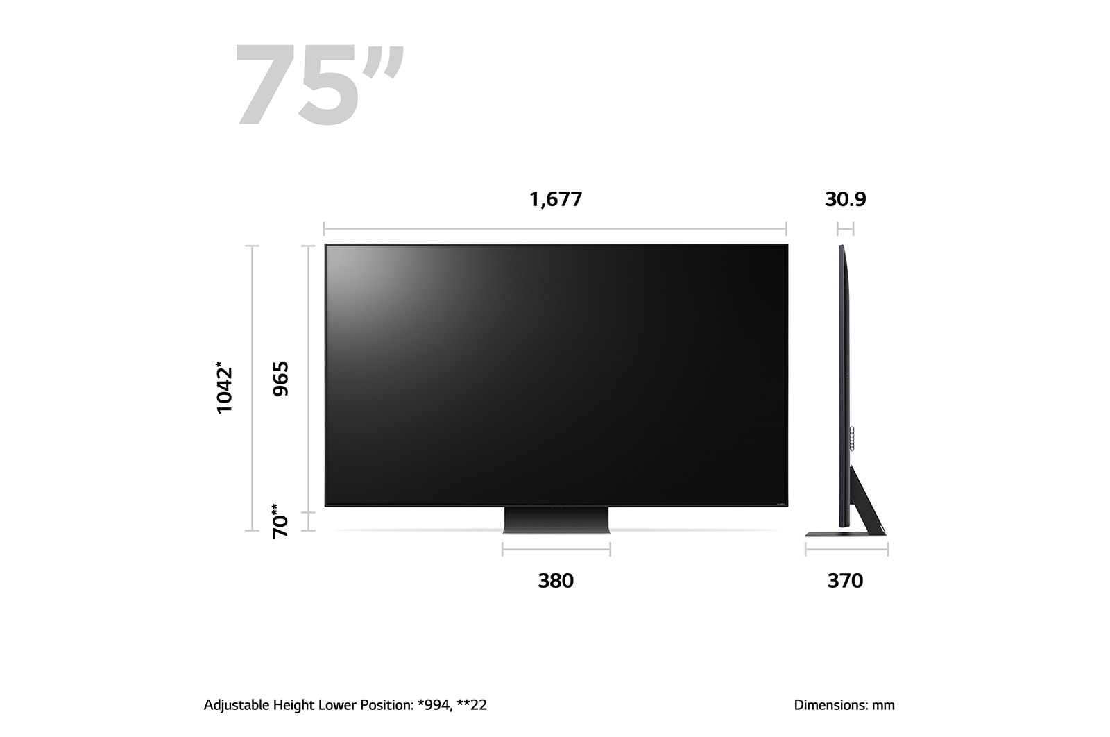 LG Telewizor LG 75” QNED 4K Smart TV ze sztuczną inteligencją, 75QNED82, 75QNED823RE