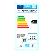 LG Telewizor LG 75” 4K HDR 75UM7050, 75UM7050PLA