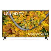 Telewizor LG 75” UHD 4K 2021 AI TV ze sztuczną inteligencją, DVB-T2/HEVC, 75UP7500 75UP75003LC - widok z przodu