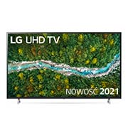 Telewizor LG 75” UHD 4K 2021 AI TV ze sztuczną inteligencją, DVB-T2/HEVC, 75UP7700 75UP77003LB - widok z przodu