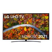  Telewizor LG 75” UHD 4K 2021 AI TV ze sztuczną inteligencją, DVB-T2, 75UP8100 75UP81003LA - widok z przodu