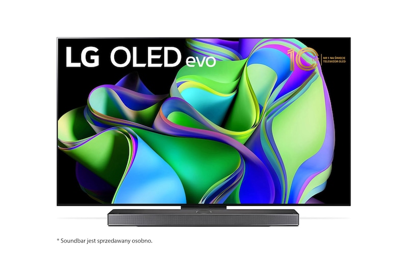 LG Telewizor 77” OLED evo 4K OLED77C3 z soundbarem SC9S, 77C31L-SC95.BUNDLE