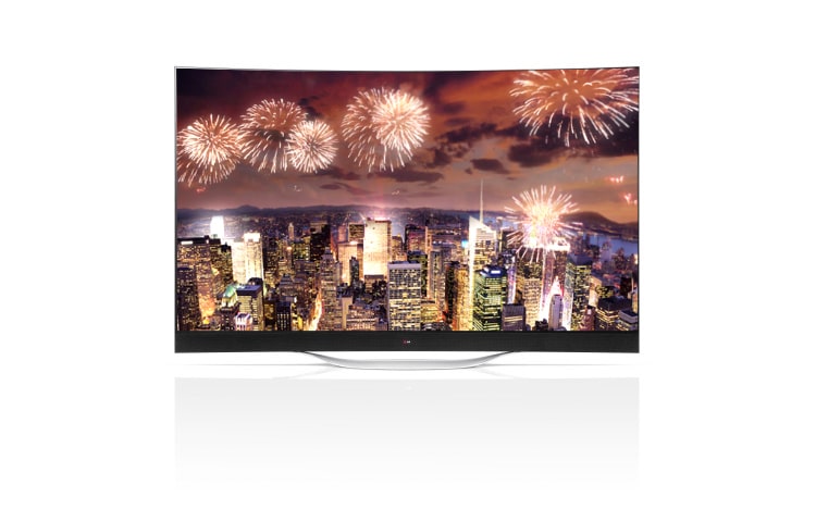 TELEWIZOR LG OLED Z ZAKRZYWIONYM EKRANEM 77&#39;&#39; EC98 77EC980V - widok z przodu